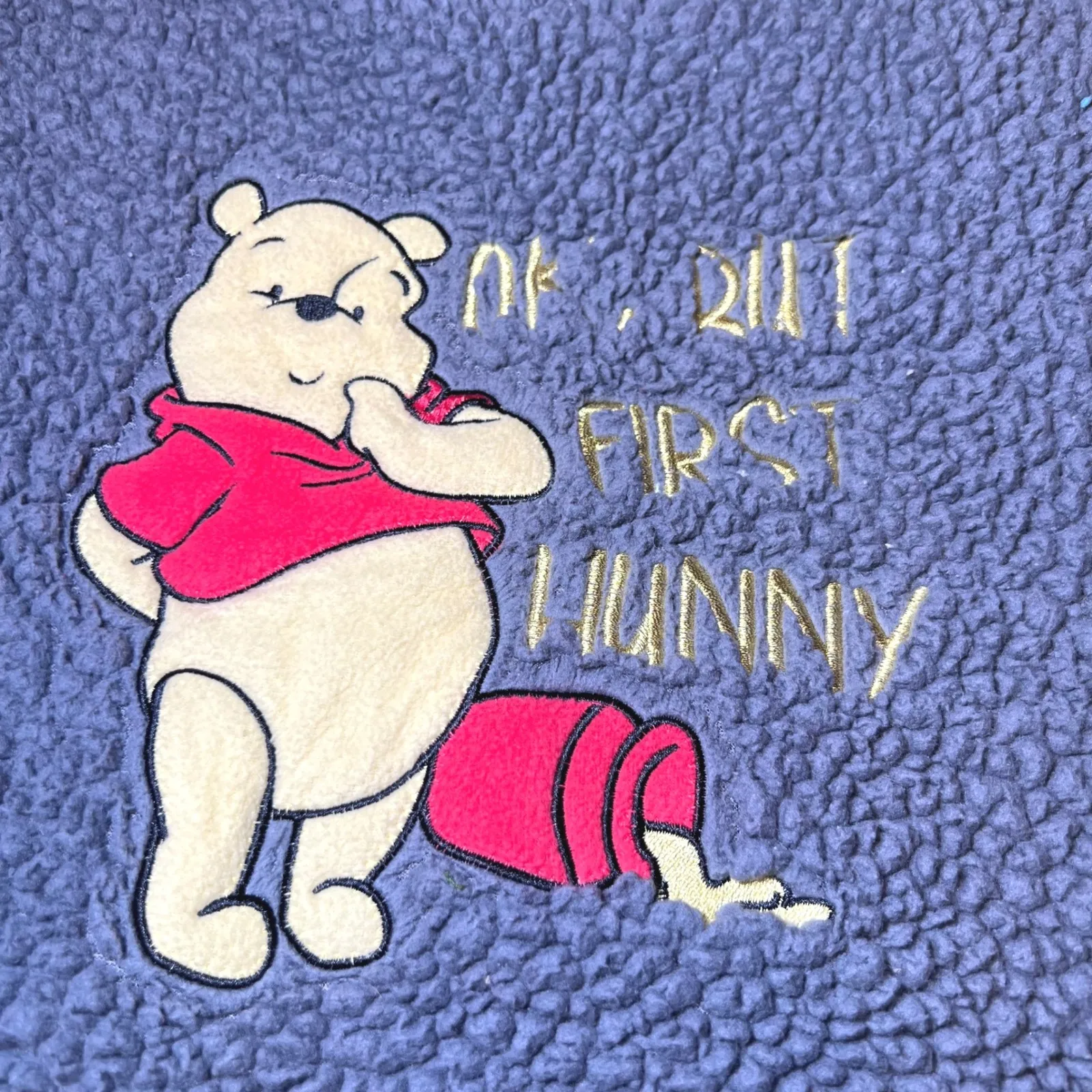 Disney Winnie the Pooh "Ok But First Hunny" Sherpa Sweatshirt Womens 3X Cozy - Image 5