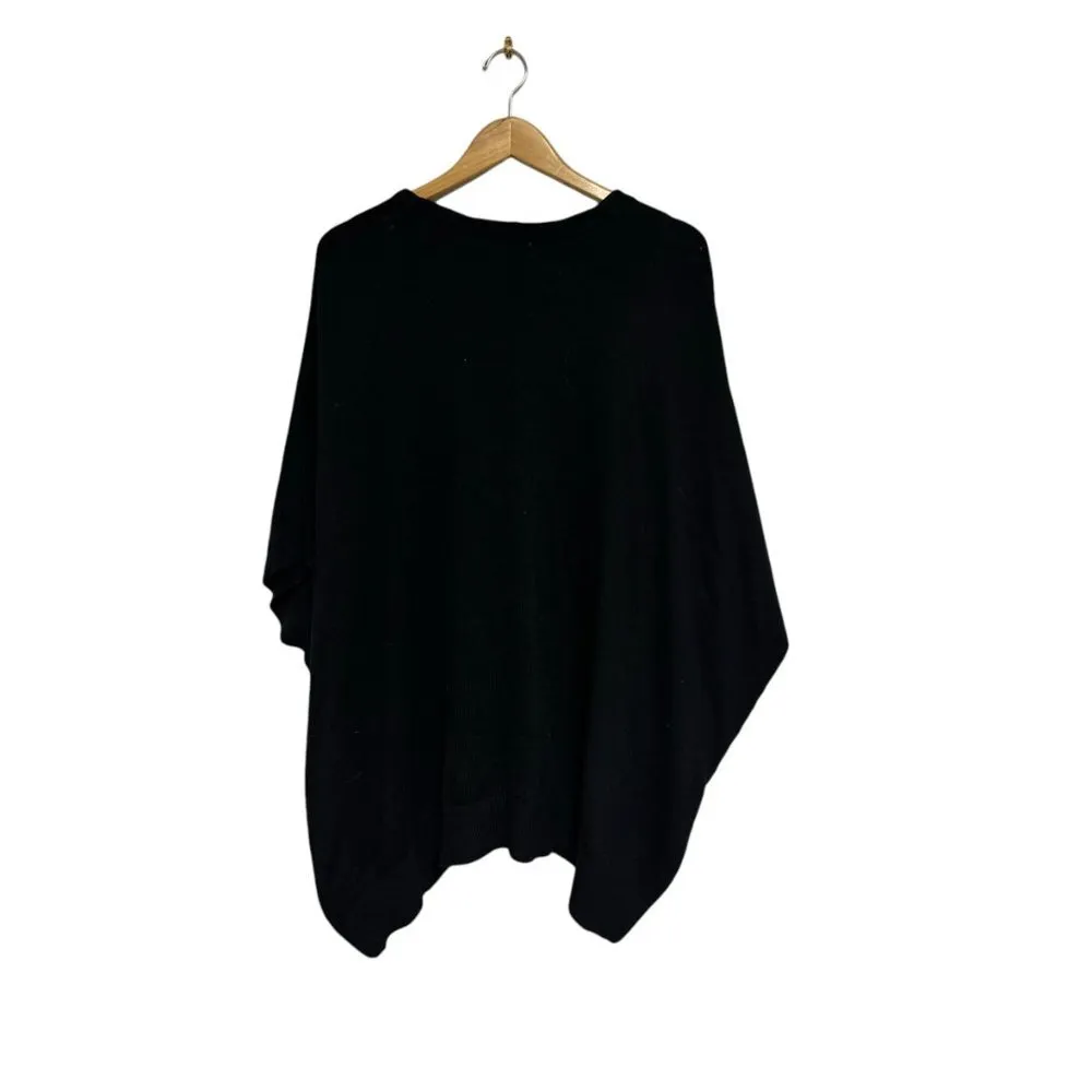 Michael Michael Kors Women's‎ Poncho Black Faux Leather Silver Zip Size XS - Image 4