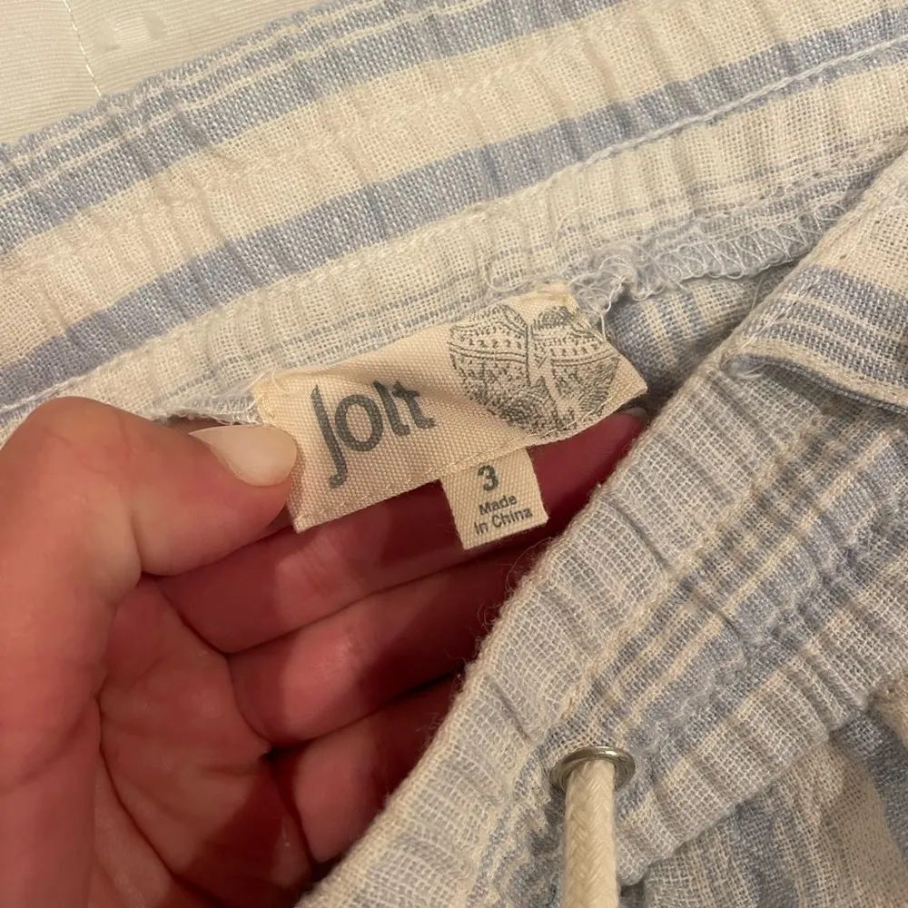 Jolt Blue and White  Linen Pants - Image 3