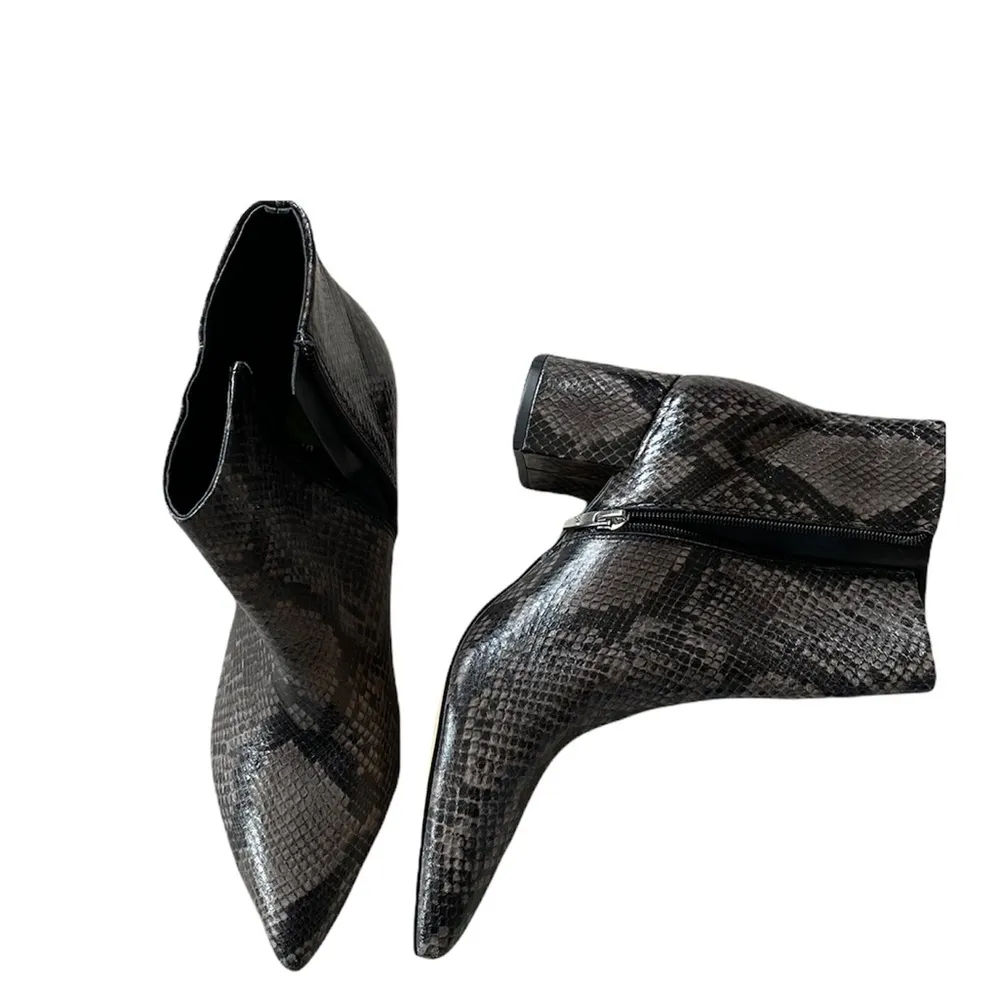NEW Marc Fisher Jelly 3 Pointed Toe Snake Print Bootie - Image 2