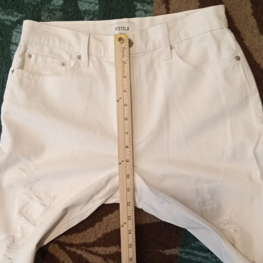 Pistola Presley High Rise Relaxed Roller Super Distressed Front Womens 28 - Image 10