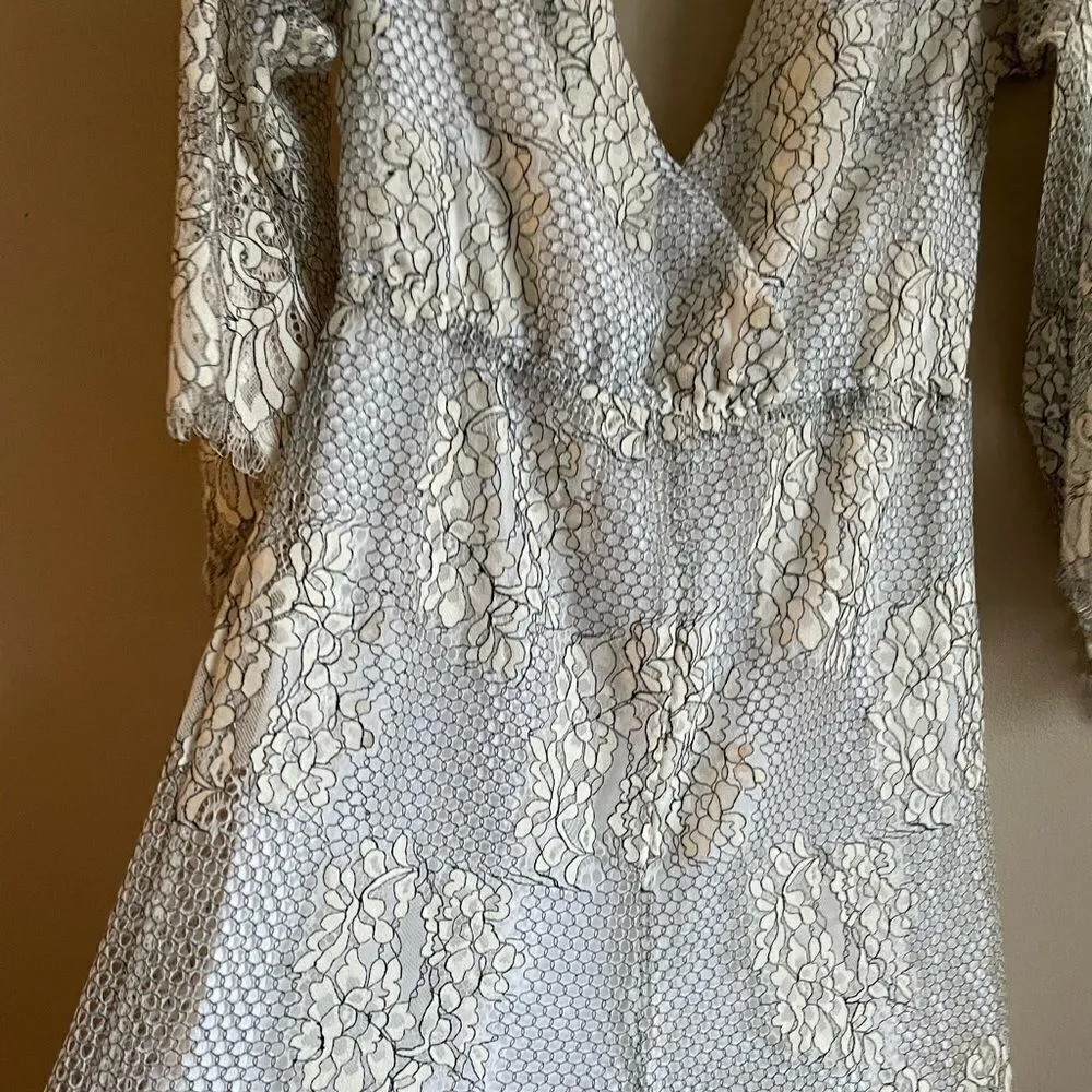 Elliatt white & black lace romper - Image 8