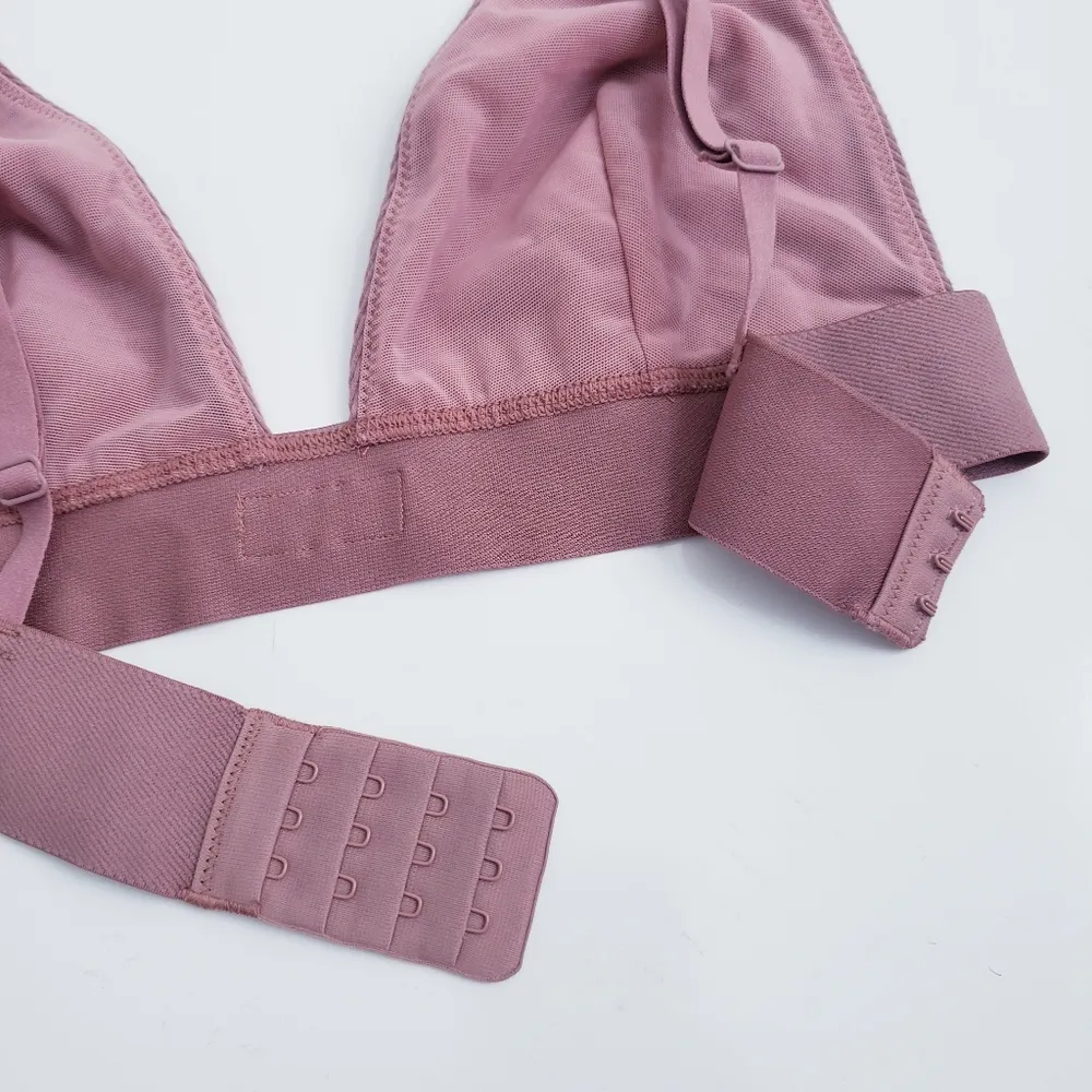 Skims Rose Mauve Clay Plunge Unlined Bralette - Image 7