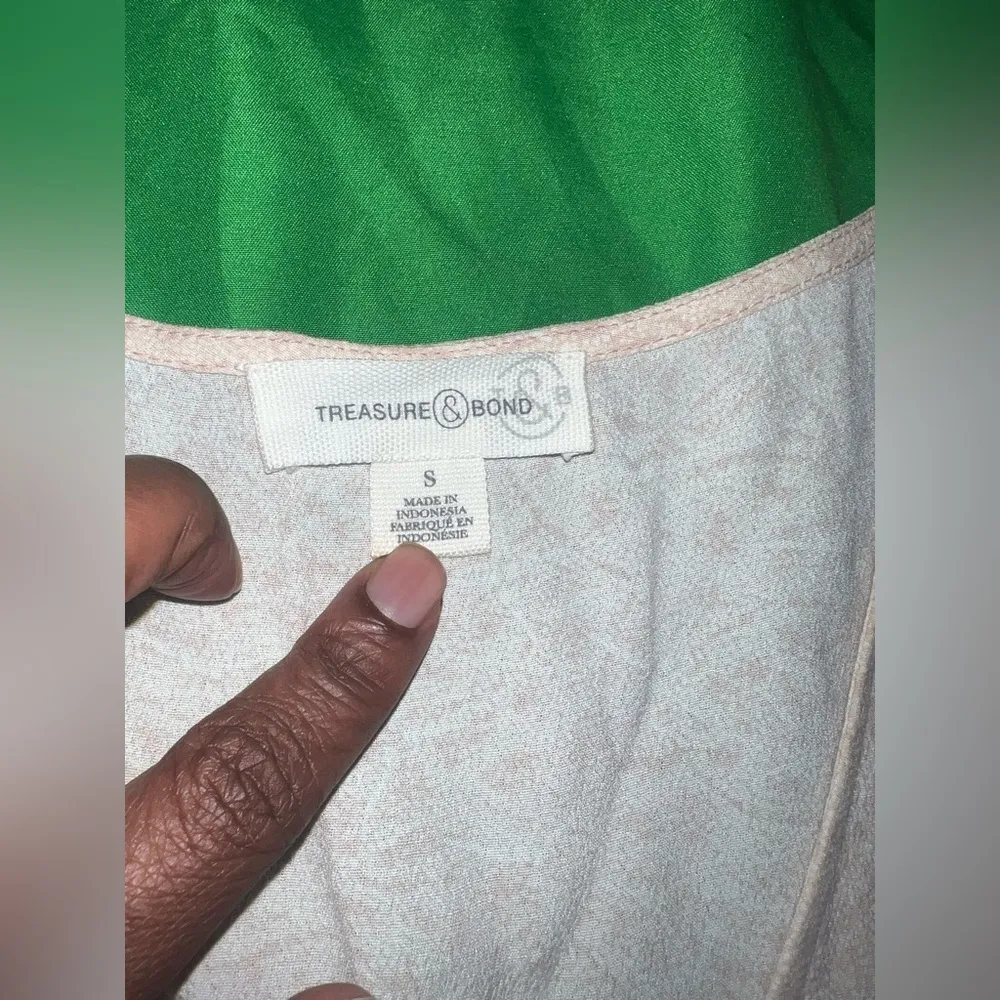 Treasure & Bond Cream and Pink Dress size Small - Image 7