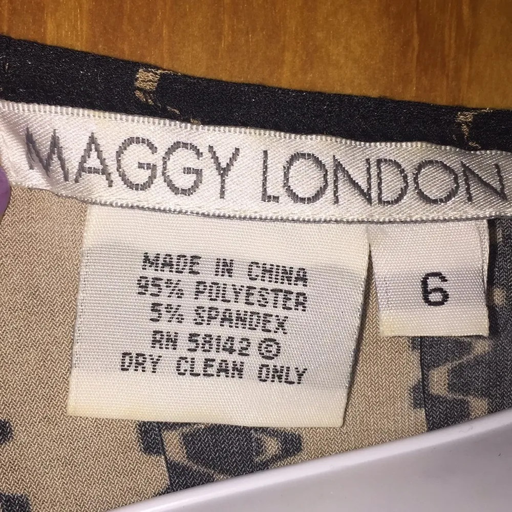 Black & Brown Maggy London Cap Sleeve Dress Size 6 - Image 8