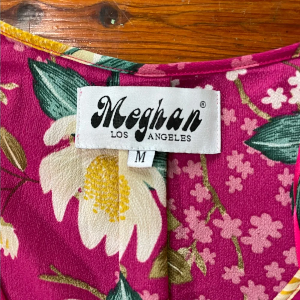 NWT Meghan LA LilyPad Floral 70’s Inspired Puff Sleeve Maxi Dress - Image 13