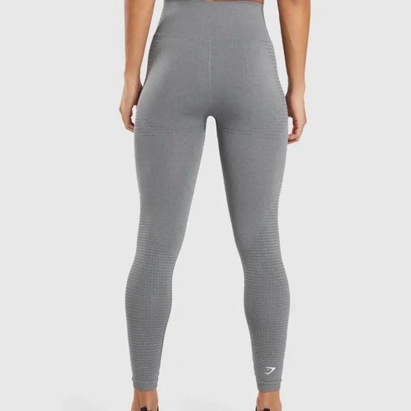 Gymshark Vital Seamless Leggings Gray Size Small High Waisted Gym Pants - Image 4