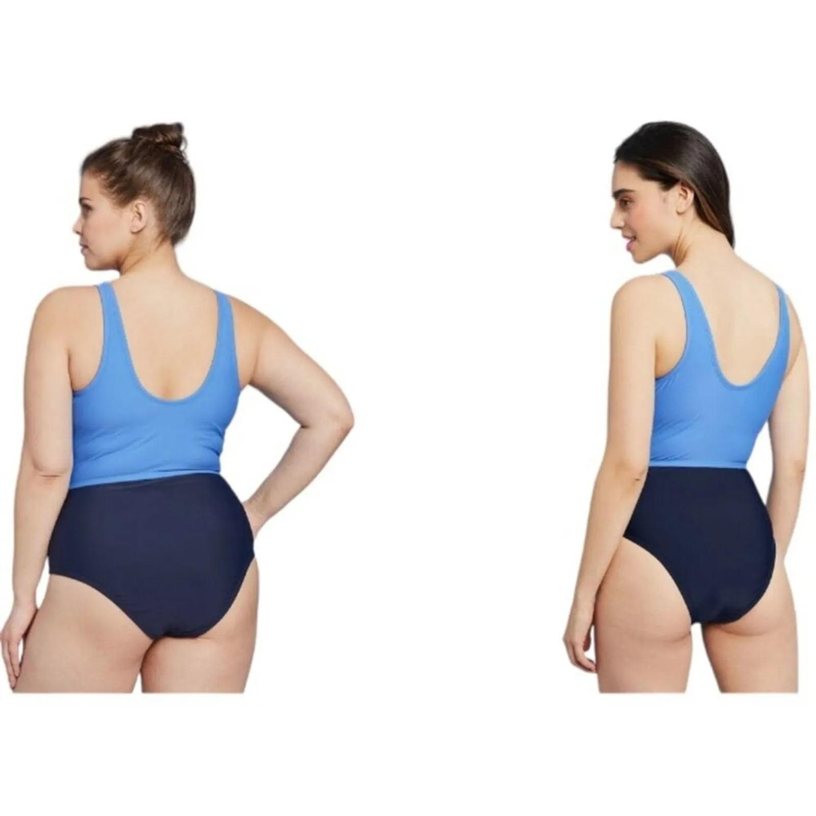 Kona Sol Colorblock Wrap One-Piece Swimsuit NWT Small Blue - Image 9