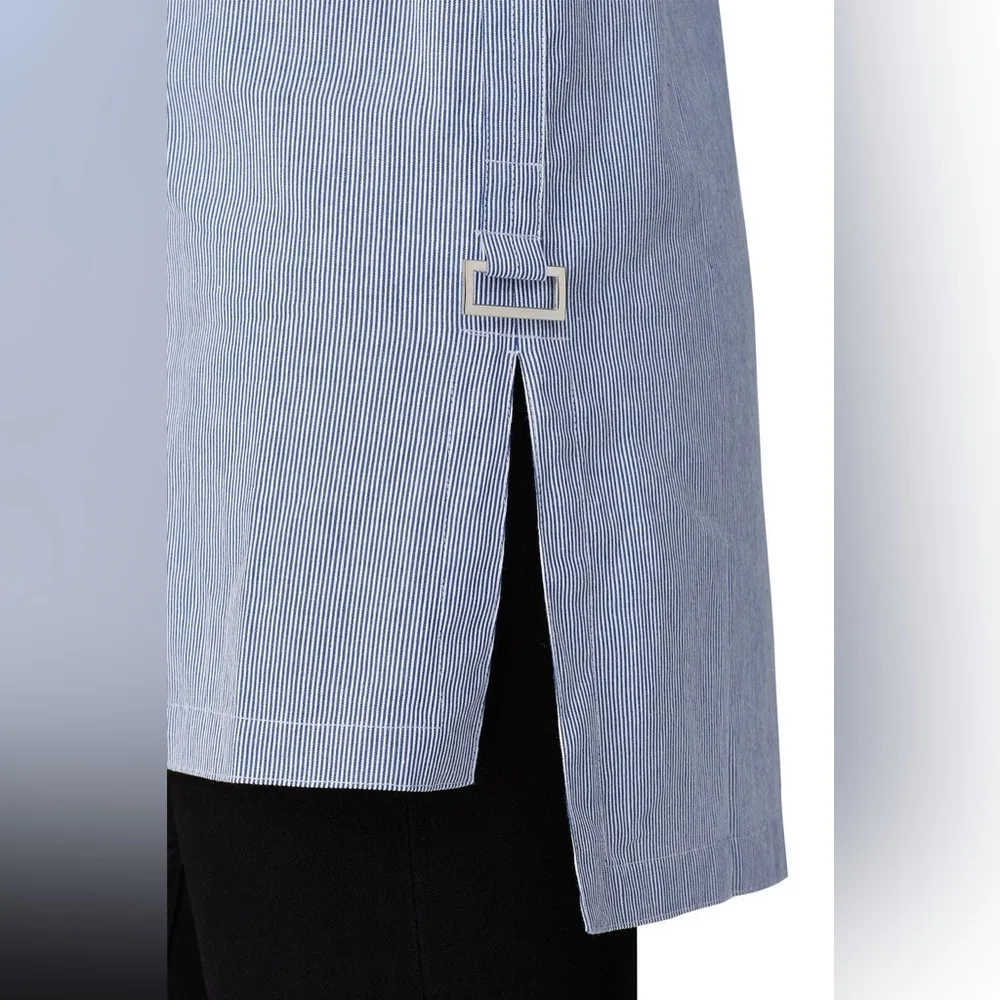 Victor Alfaro X RTR Pinstripe Sleeveless Top Blue And White Stripes 100% Cotton - Image 3