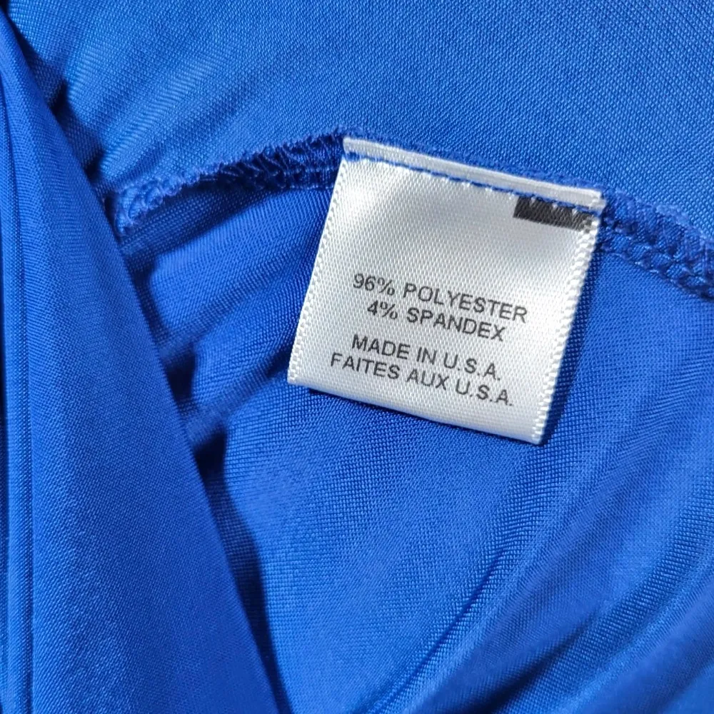 NWT MISA Los Angeles Leza Gathered Crossover Tulip High Low Maxi Dress in Blue - Image 8