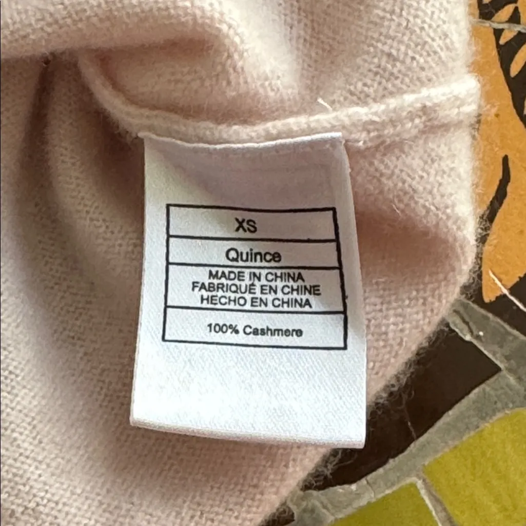QUINCE CASHMERE PINK TURTLENECK SWEATER SZ: XS - Image 5