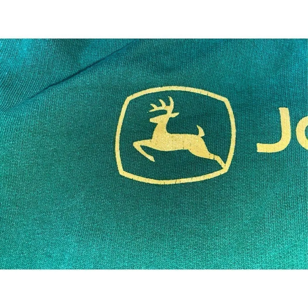 John Deere Pullover Hoodie Sweatshirt Sz Medium 8 to 10 - Image 13