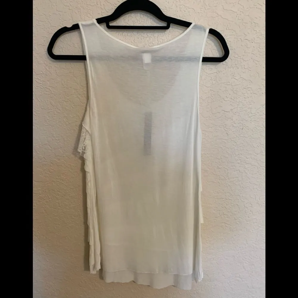 Kenar Ruffled Tiered  Lace Tank Size M - Image 4