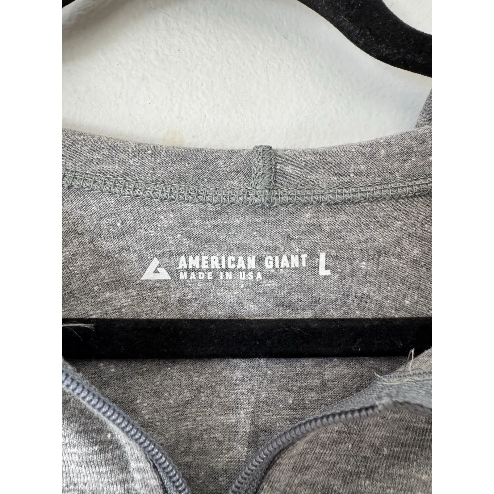 NWOT American Giant Women’s Lightweight Gray Blue Full Zip Hoodie Womens Large - Image 4