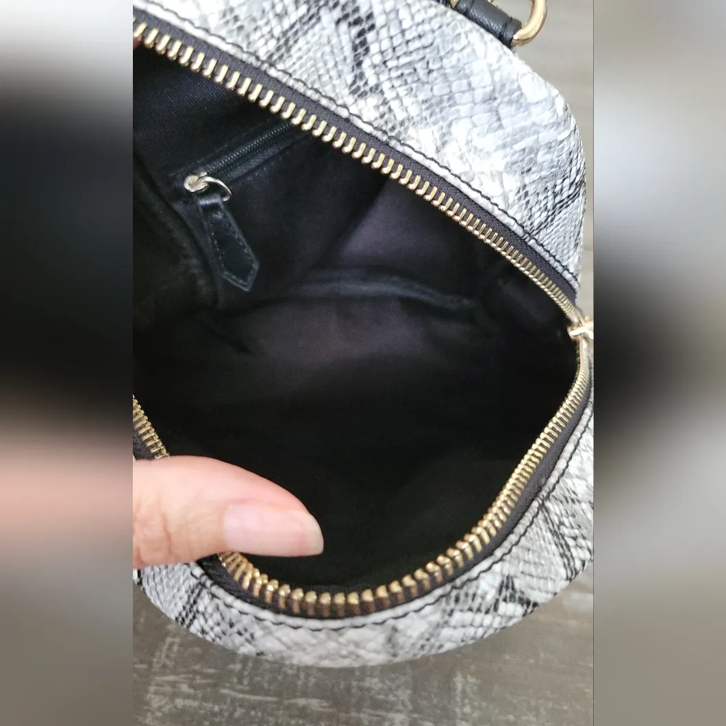 Guess Mini Snakeskin Print Chain Backpack - Image 9