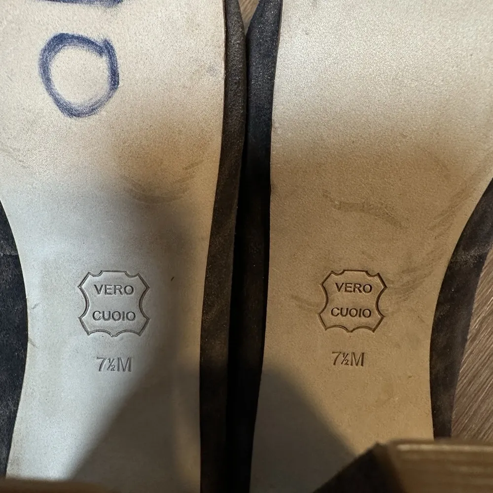 Juicy Couture Brown Suede Leather Heel Open Toe Ankle Strap Heels 7.5 Mary Janes - Image 10