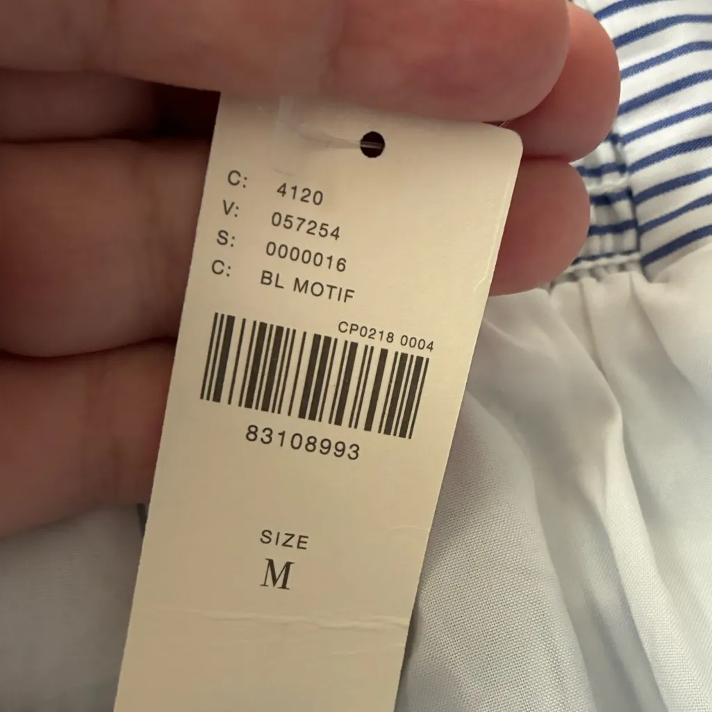 🆕Maeve Sleeve-Waist Button-down Striped Blue& White  Skirt M🆕 - Image 15