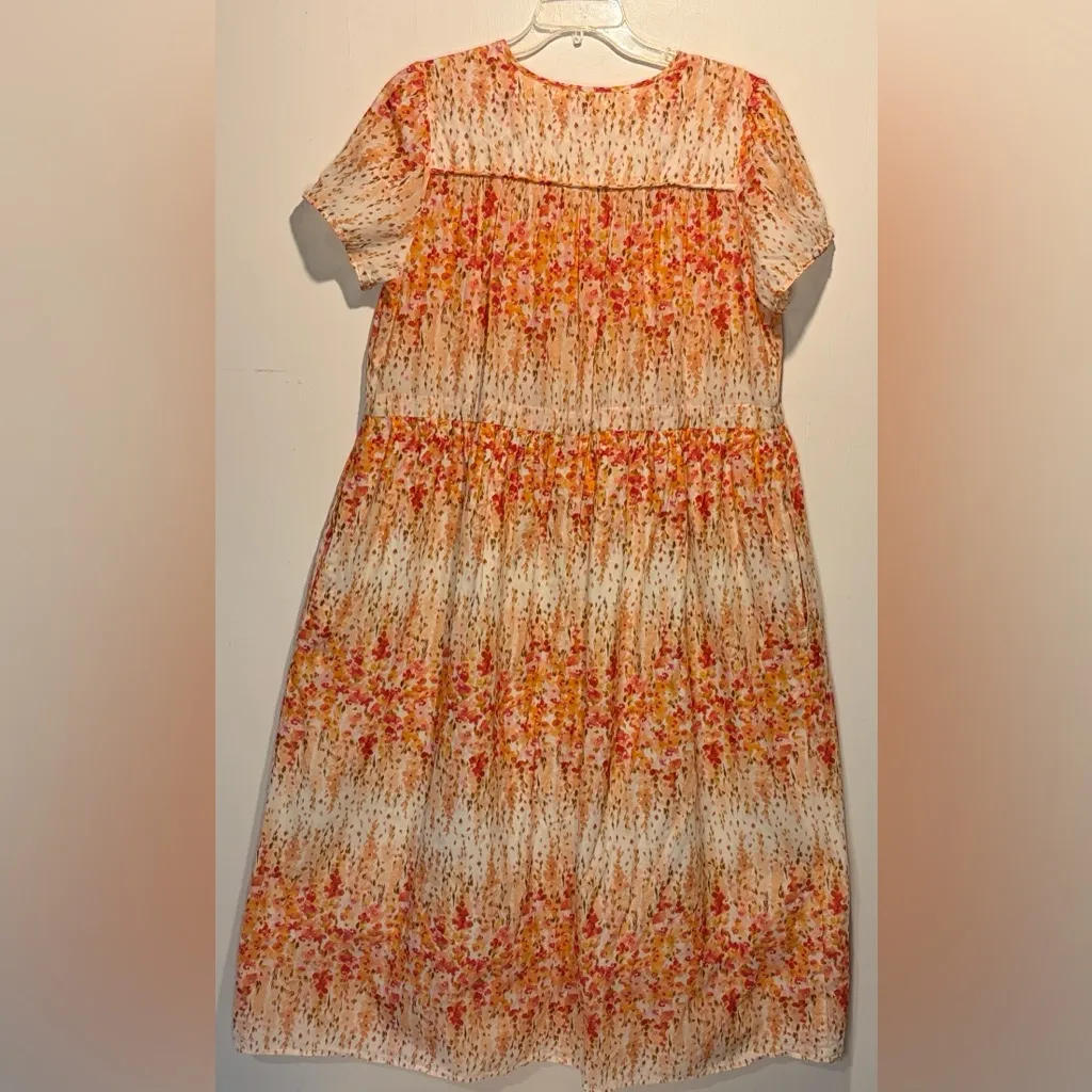 Christy Dawn- The Dawn Dress Sunset Gladiola 100% Organic Cotton Maxi- Size 1X - Image 3