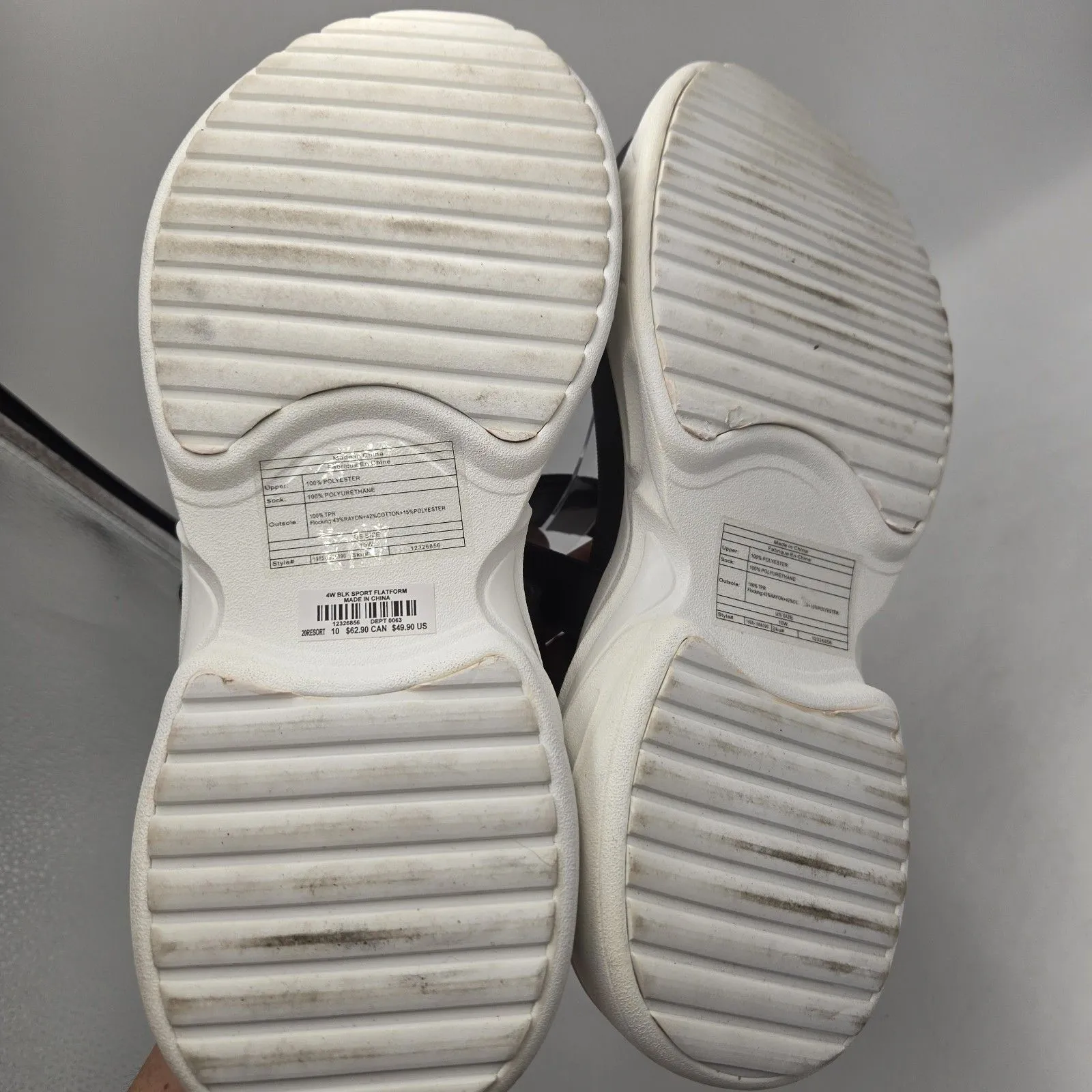 Torrid Black Sport Platform Sandals Women’s 10W Chunky Comfort Strappy Shoes - Image 6