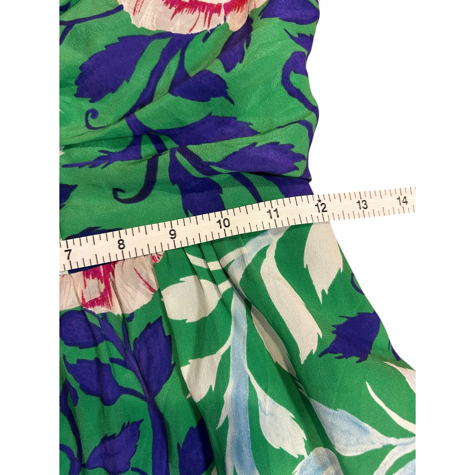 ANTHROPOLOGIE MOULINETTE SOEURS Women's Silk Halter Dress Size 0 Rosamund Floral - Image 5