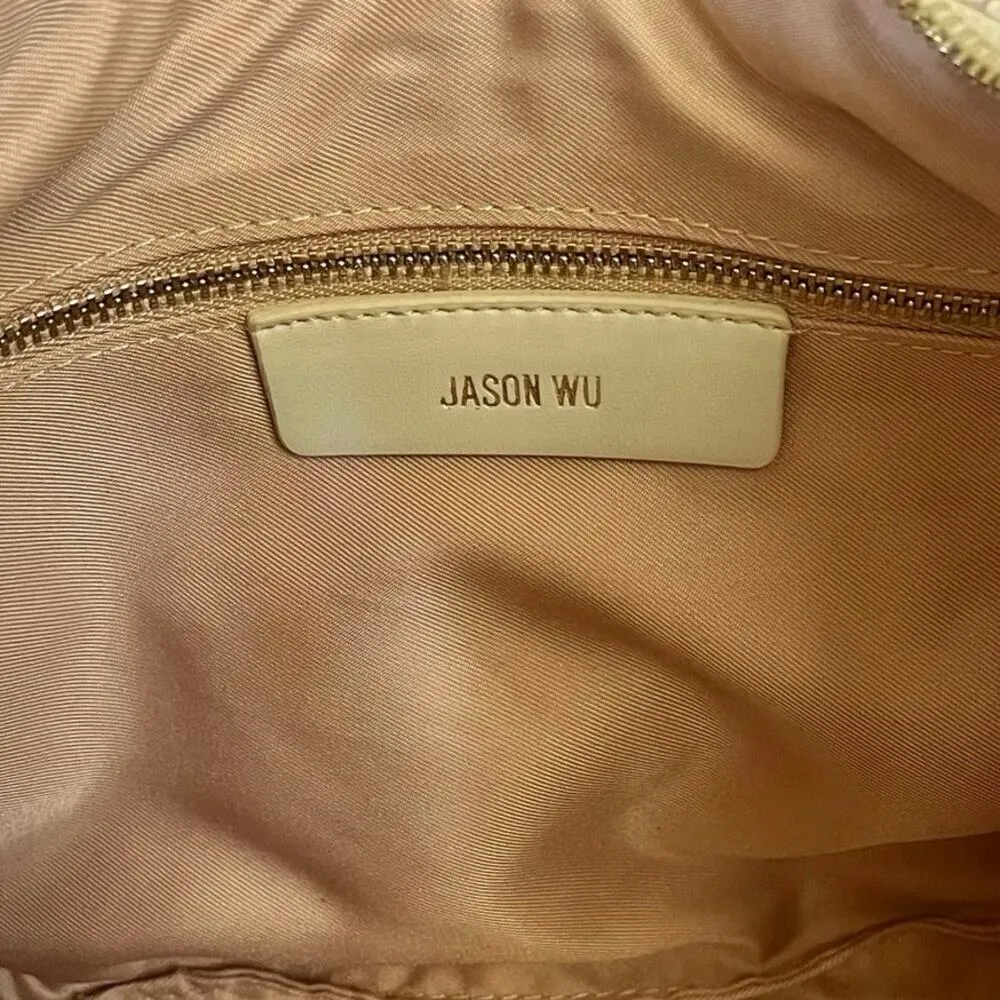 NWOT Dylan Woven Ivory Lizard Print Shoulder Bag Purse Handbag - Image 5