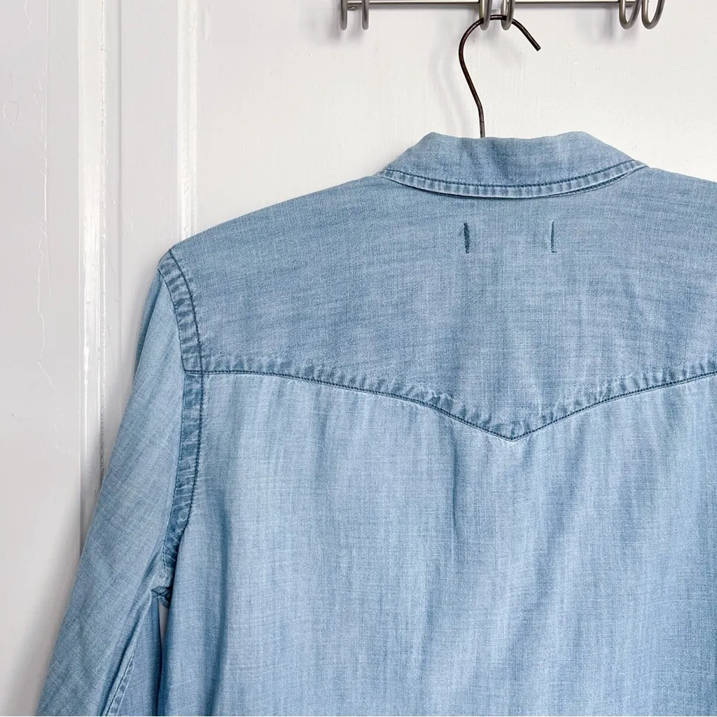 Madewell  • Oversized Chambray Boyshirt button down boyfriend shirt denim blue - Image 13