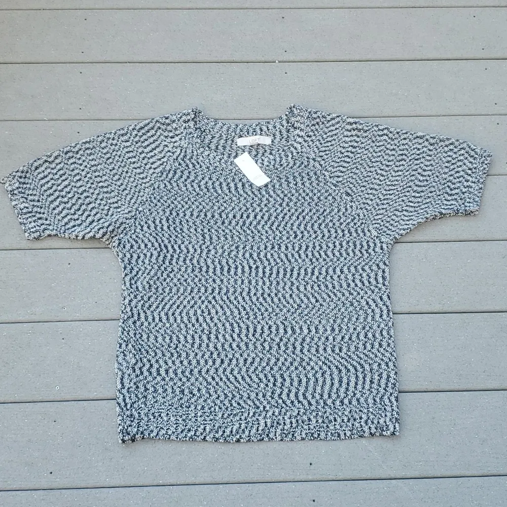 NWT Loft Sparkle Short Sleeve Knit Sweater Top - Image 6
