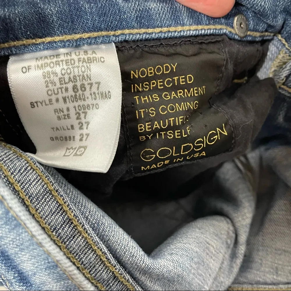Goldsign Misfit Straight Leg Jeans Size 27 - Image 5