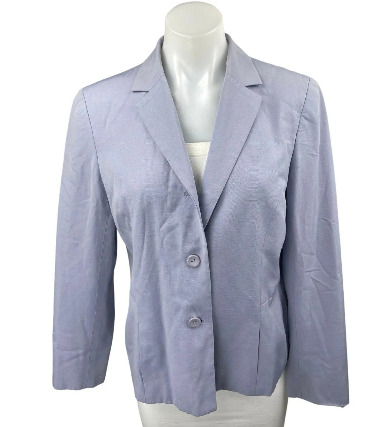 Vintage Norton Mcnaughton Women's Blue Long Sleeve Blazer Coat Jacket Size 10P - Image 1