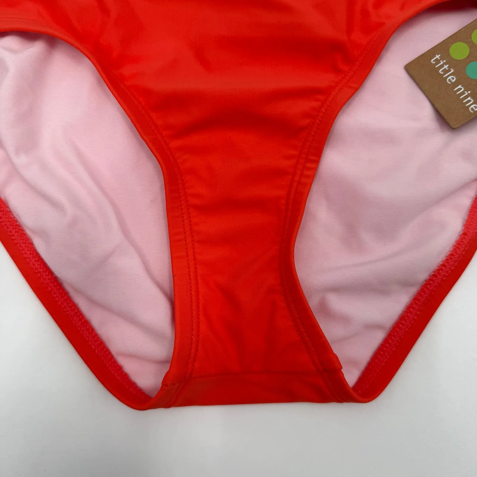 Title Nine Naiad Bikini Bottoms Size Medium Cheeky Orange NWT Swim Sporty Beach - Image 10