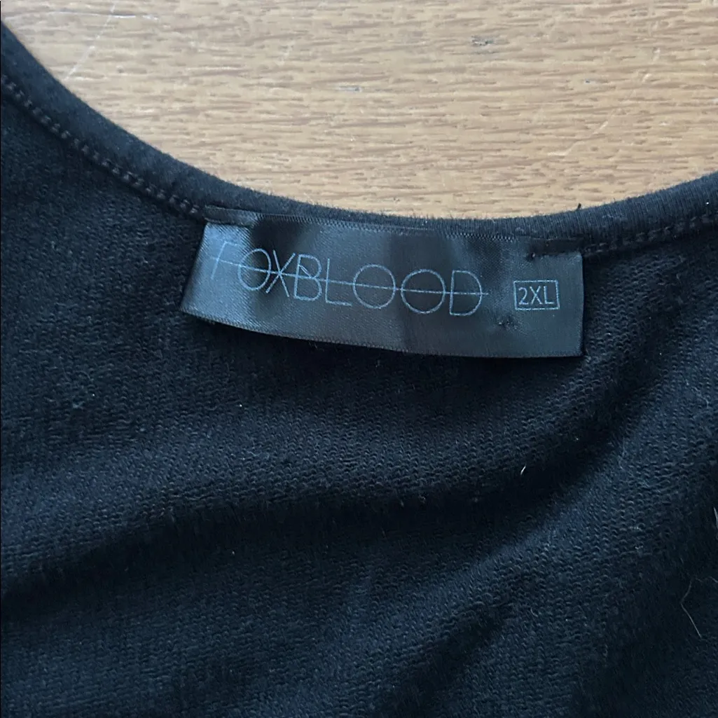 Foxblood Black Crop Top Size 2X - Image 2