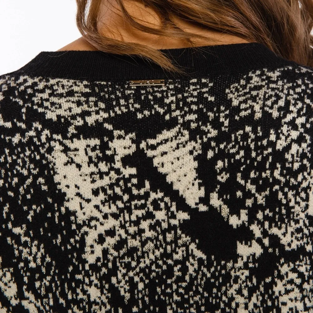 Liu Jo Black Python / Snake Long Sleeve Sweater Dress Size M Size M - Image 5