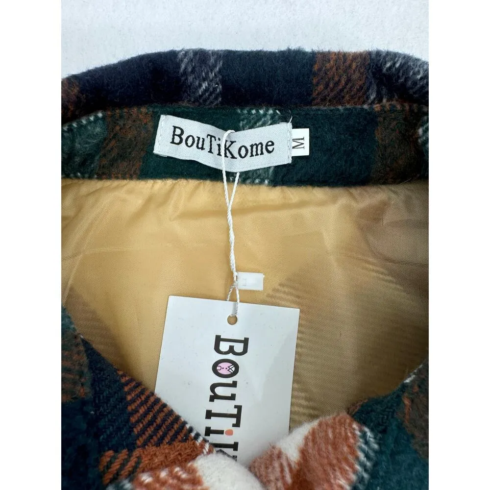 Plaid women’s Flannel Shacket long sleeve jacket size M - Image 6