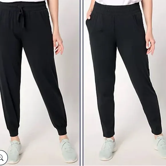 AnyBody Women's Joggers Navy Blue Size XL Elastic Waist Cuffed Ankles - Image 2