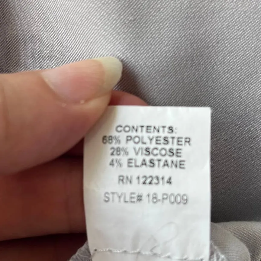 Peace of Cloth Bermuda Womens Short Sz 6 Preppy Career Stretch Cuff Trouser Gray - Image 9