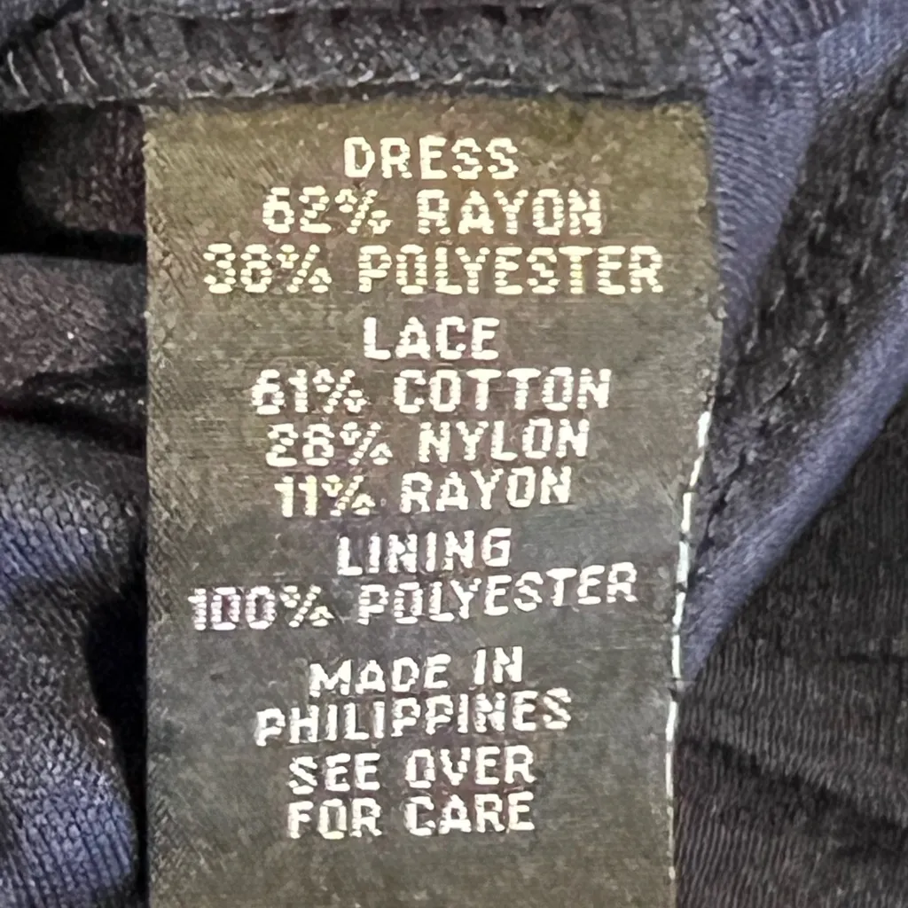 By & By Size 11 Juniors Navy Lace Cut Out Adjustable Strapless Lined Dress Blue - Image 4