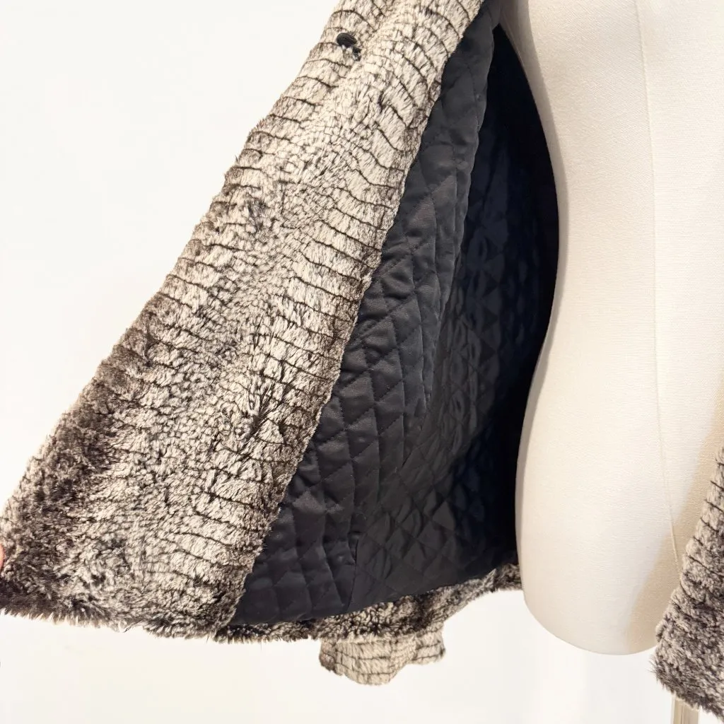 Alice + Olivia‎ Leana Womens Faux Fur Winter Jacket in Tan Brown Outerwear - Image 4