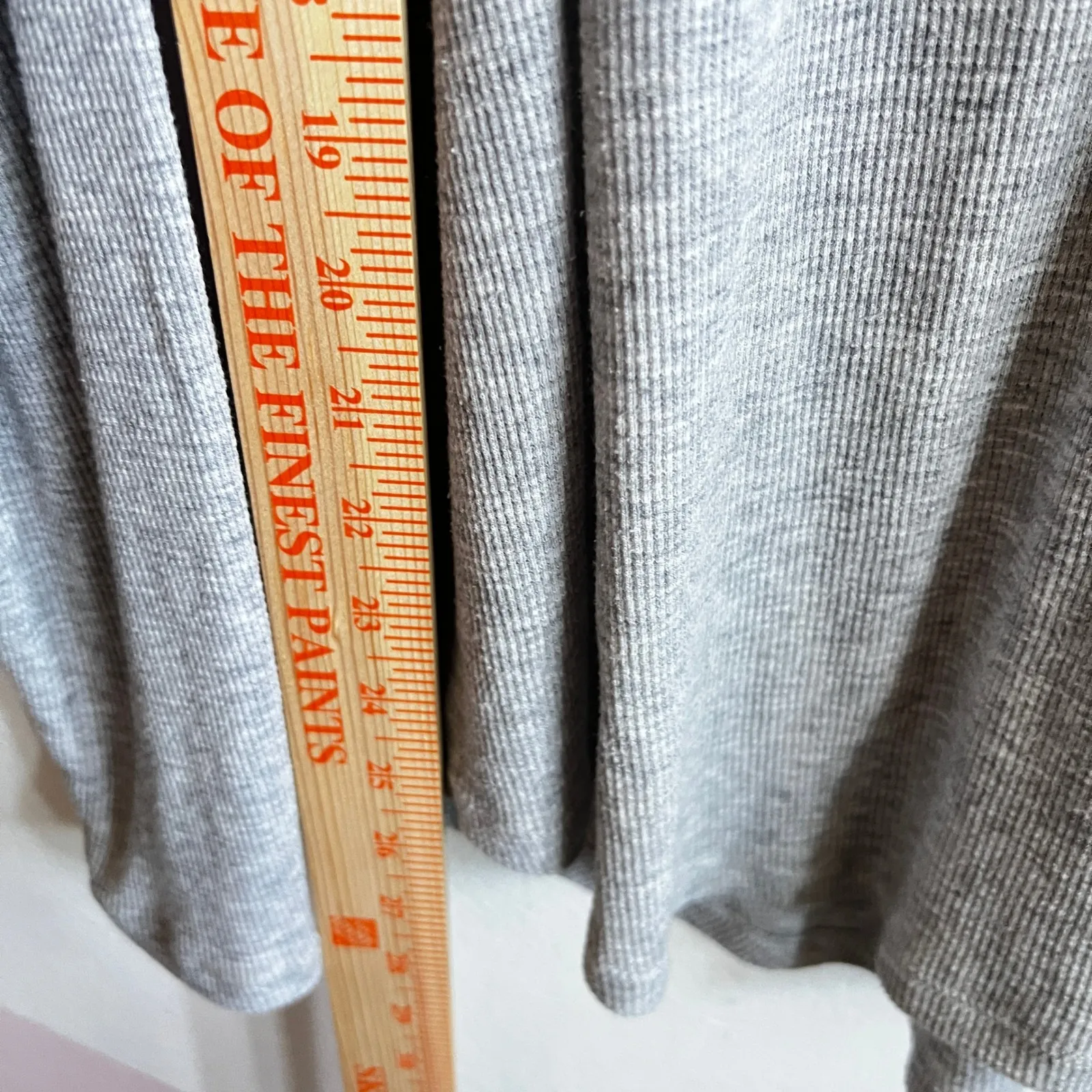 Gap Waffle Knit Thermal Henley Top Women's Gray XXL Layering Y2K - Image 7