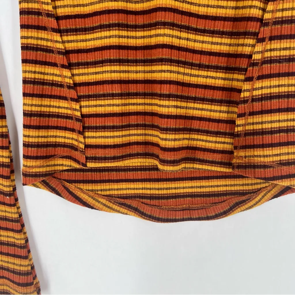 FREE PEOPLE Cape Cod Thermal Striped Ribbed Cowl Neck Size M - Image 8