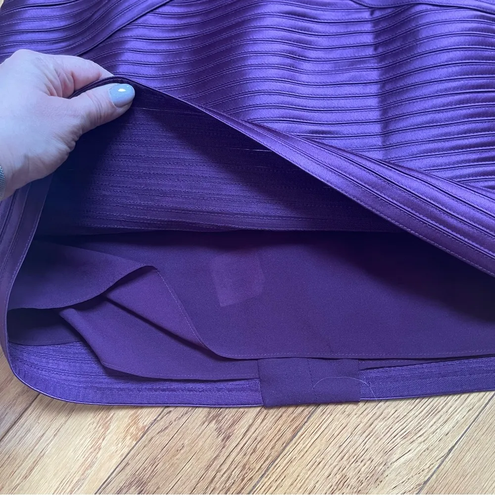 BCBGMaxAzria Purple Ria Bandage Mini Halter Coctail Dress Bodycon Party Sz 12 - Image 9