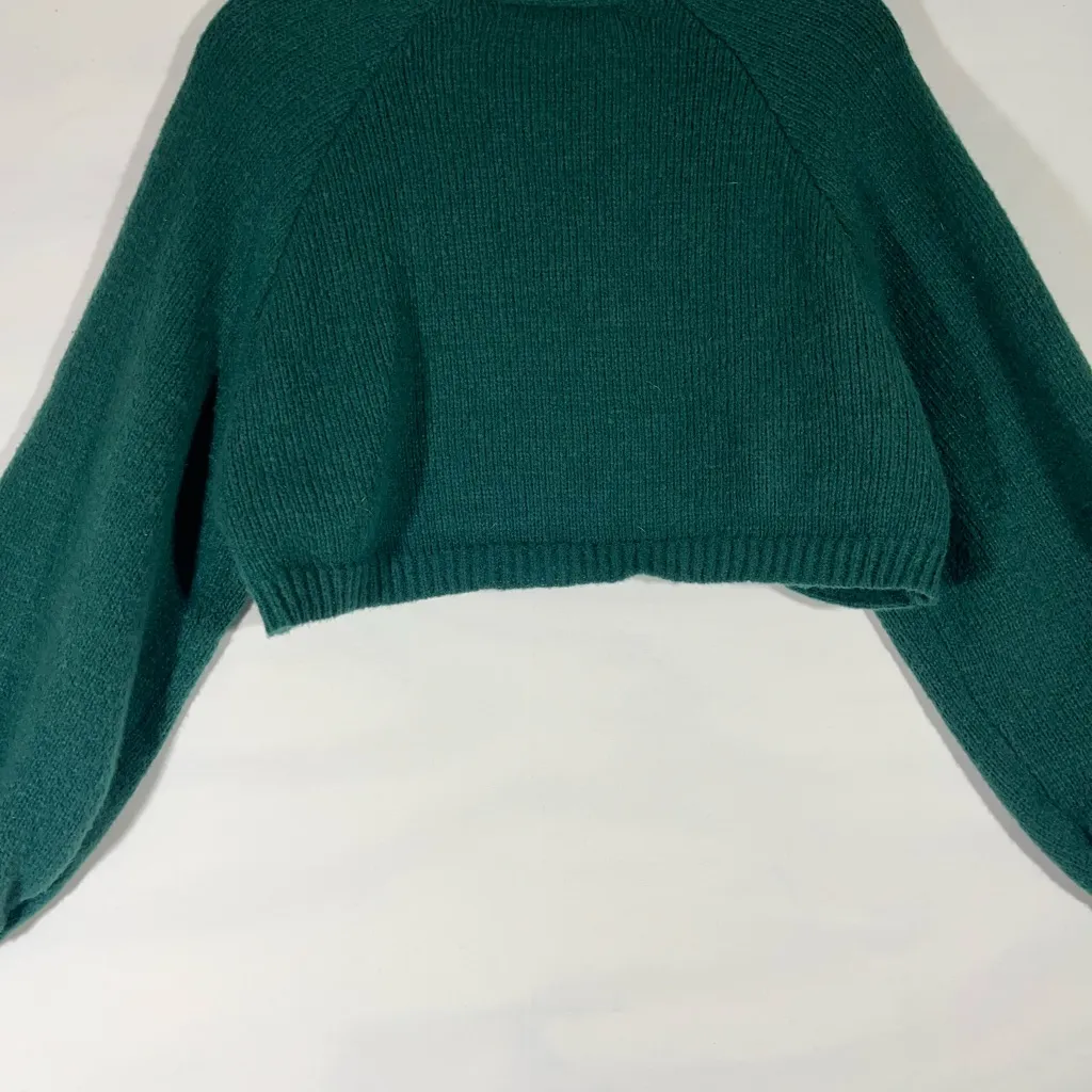 ALTAR’D STATE SWEATER SHRUG CARDIGAN OPEN FRONT‎ SUPER SOFT XS GREEN PREOWN A76 - Image 2