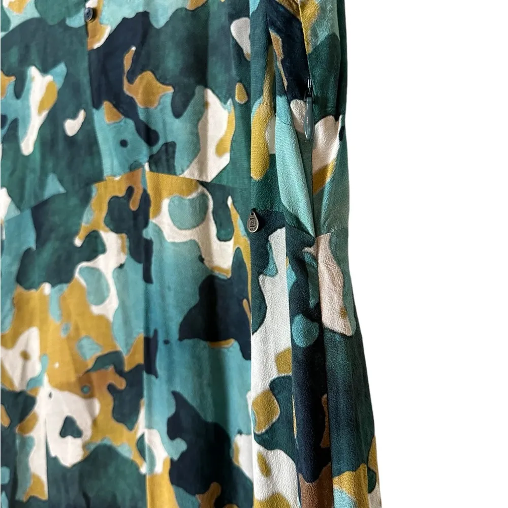 NILE Kaftan Maxi Dress 3/4 Sleeve Resort Travel Casual Size XL Green - Image 7