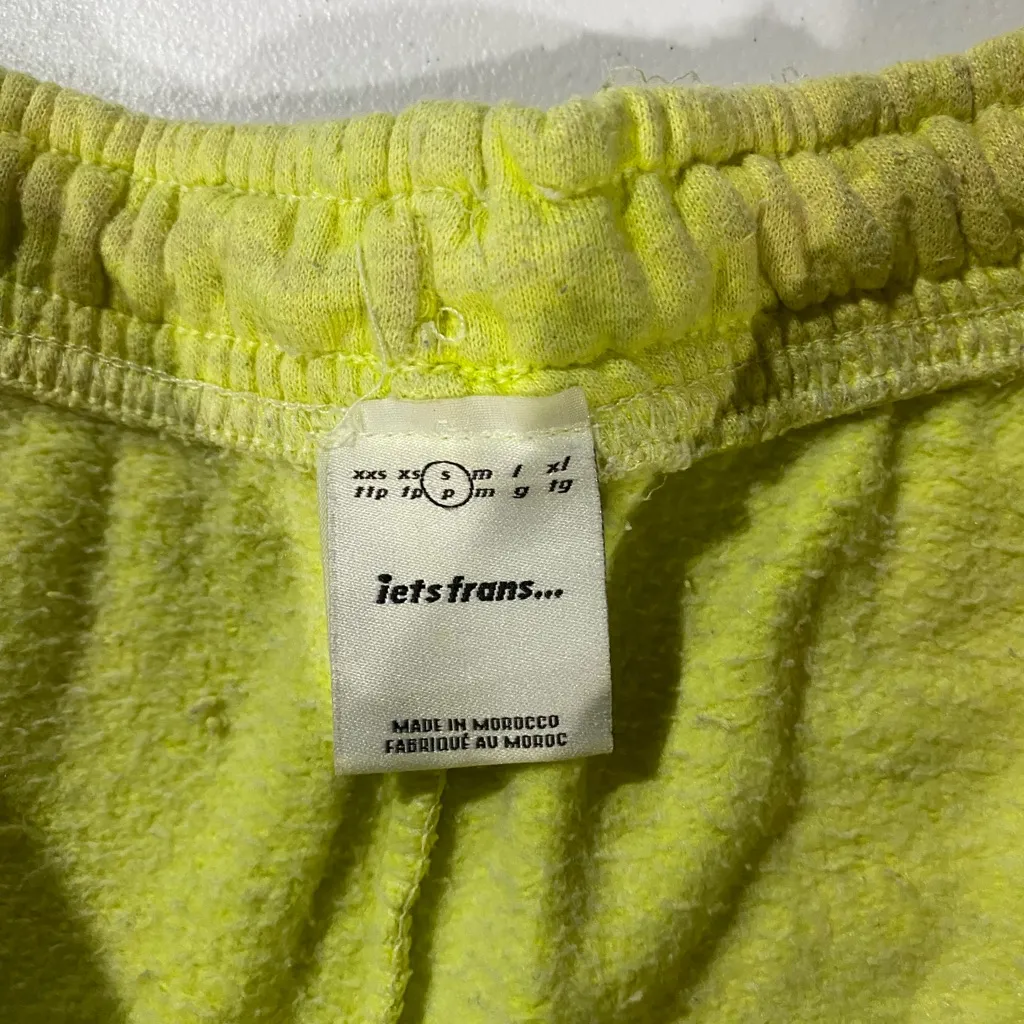 Lets frans…. Lime green sweatpants small - Image 2