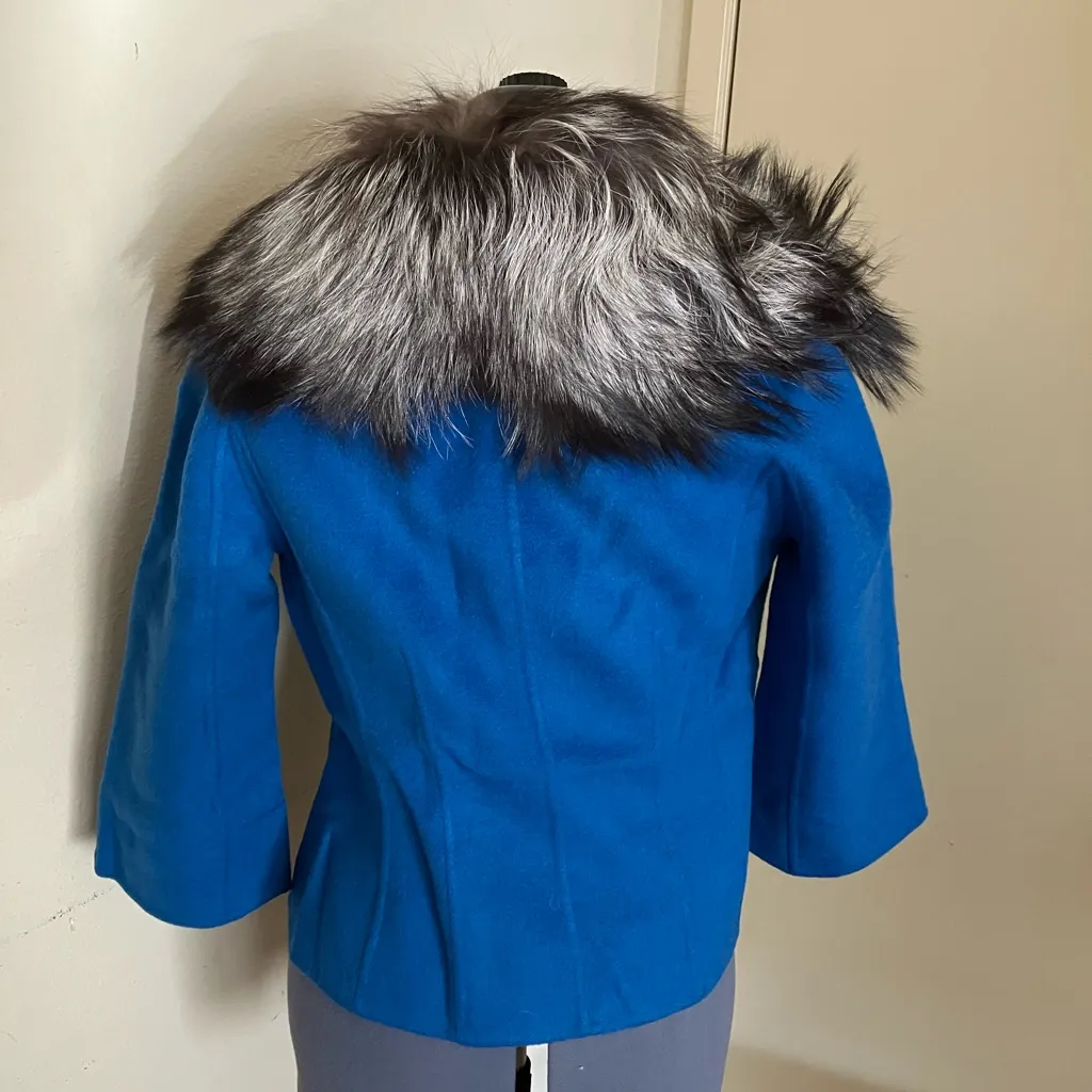 ST.JOHN Short Fur Collar Jacket - Image 5
