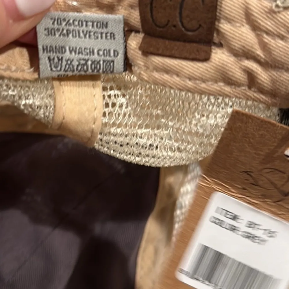 Pony Tail Camo Hat by CC Cotton VELCRO GRAY - Image 7