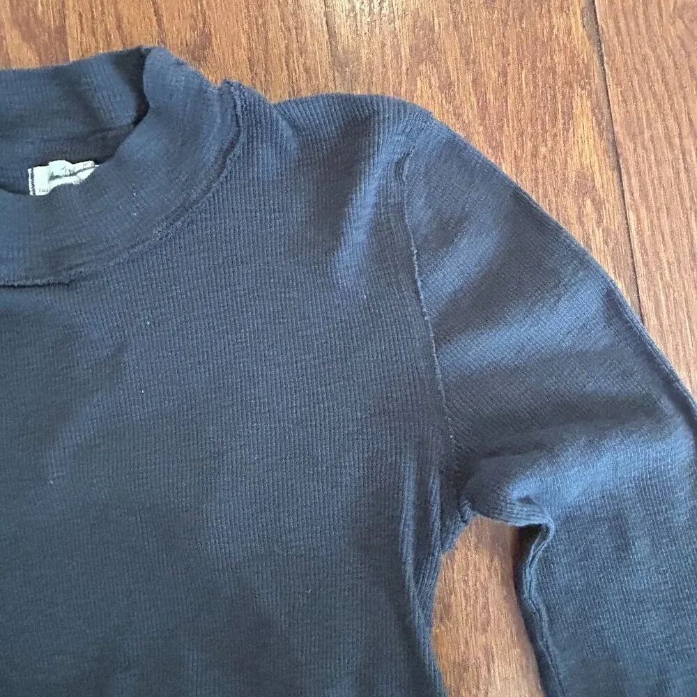 Free People Distant Sun Tee Open Back Long Sleeve Mock Neck Size Small Boho Yoga - Image 8