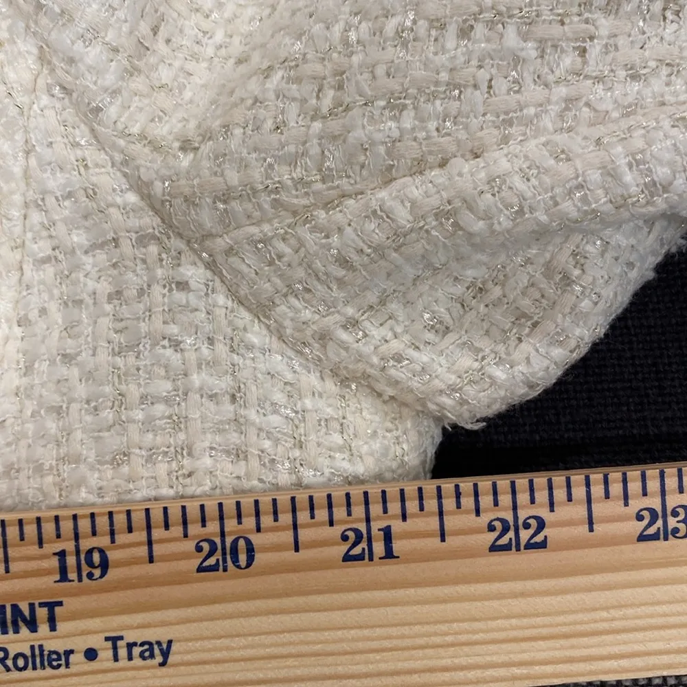 Anne Klein Ivory boucle zip up blazer size 14 - Image 9