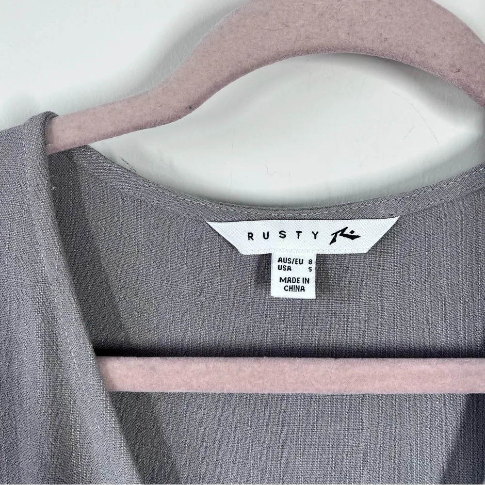 Rusty USA bell bottom jumpsuit w/ lace detail‎ women’s size s bohemian - Image 7