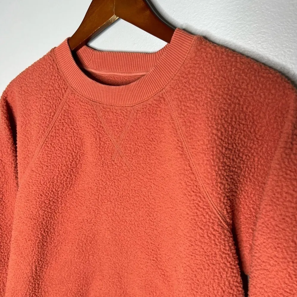 Everlane The ReNew Fleece Raglan Sweatshirt pullover crew neck size medium - Image 4