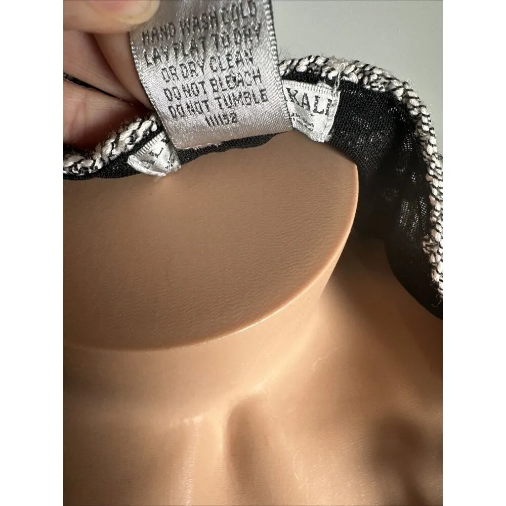 Alberto Makali Womens Top Large Gray Fairy Crochet Y2K V-Neck Whimsigoth Vintage - Image 10